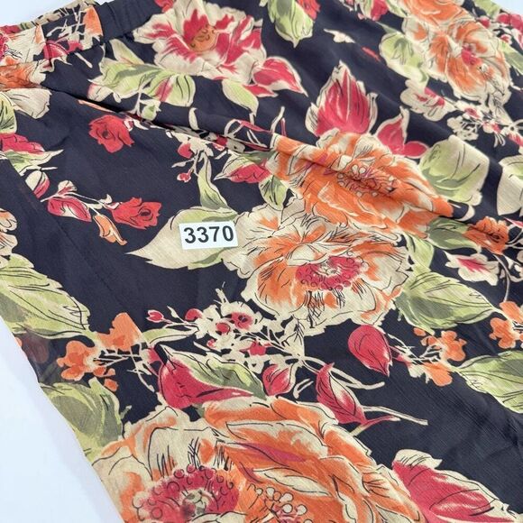 Serengeti Flare Skirt Women 2x Floral Lined Elastic Waist Pull On Flowy Romantic - Picture 4 of 6